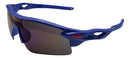 Óculos Esportivo Sol Bike Ciclismo Corrida Vôlei Uv400 Mtb Cor Azul com Lente Espelhada