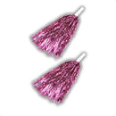Kit 20 Pom Pom Metalizado Festas Lider De Torcida Color Rosa