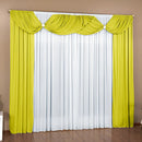 Cortina Malu 3 Metros X2,80 Sala Quarto Janela  Amarelo/Branco