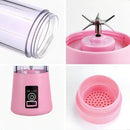 Mini Liquidificador Portátil Shake Cup Suco + Cabo Usb Cor Rosa