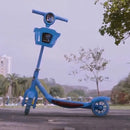 Patinete Infantil 3 Rodas Gel Musical Cesta Luzes Masculino Feminino Importway BW-010 Cor Azul