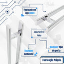Puxador Inox 304 - 1 Metro - Para Portas Madeira Cor Polido