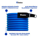 Kit Extensor 11 Peças Treino Elástico Ultra Band Academia Em Casa Super Fisioterapia Exercícios + Suportes Tubing