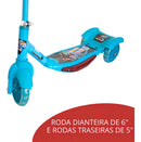 Patinete Infantil 3 Rodas Gel Musical Cesta Luzes Masculino Feminino Importway BW-010 Cor Azul