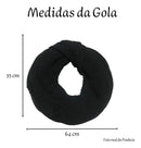 Cachecol Feminino Masculino Tendência Moda Outono Inverno Cor Preto Desenho Do Tecido Tricô Tamanho Único Adulto