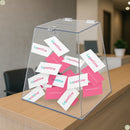 Urna Acrílico Transparente Piramide 20x20x20cm para sorteios - Lepettine