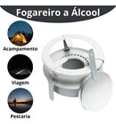 Fogareiro A Álcool Fogão Camping Portátil Espiriteira Pesca