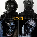 Mascara Full Face Skull Tactical Airsof Preto Lentes coloridas