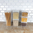 Kit 6 Potes Empilhável Para Mantimentos Con Tampa Transparente