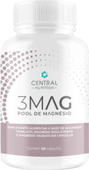 3mag Pool De Magnesio Pote com 60 Capsulas Central Nutrition Sabor Neutro