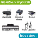 Cabo Usb Impressora 3 Metros Tipo B 3m Para Hp Epson Canon