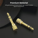 Adaptador Mini Jack 6.5mm Macho Para 3.5mm Fêmea Gold