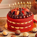 Vela de parabéns dourada letras metalizadas aniversário 8un Silver Festas