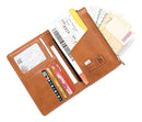 Carteira Para Passaporte Elegante Feminino E Masculino Cor Marrom-claro