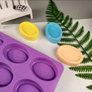 Forma De Silicone Sabonete Oval 15 Cavidades Saboaria Vela Cor Roxo