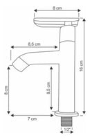 Torneira De Banheiro Lavatório Alta Pia Mesa Cuba Raro Metais Abs Cor Cromado Brilhante 1/4 De Volta