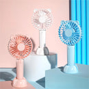 Mini Ventilador De Mão Portátil Recarregável Três Velocidade Cor Branco