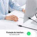 Cabo de extensão, USB 3.0 (m) para USB 3.0 (h), Ugreen, 3 metros, cor preta