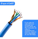 Cabo De Rede 10m Cat5e 10 Metros Azul Ethernet Lan Rj45 Boyu Cell