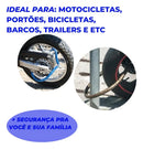 Cadeado Trava Anti Furto Motos Bike Estepe 22mm X 1 Metro Cor Azul