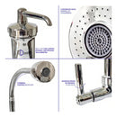 Torneira com Filtro para Pia de Cozinha Parede Gourmet Flexível 360ª Chuveirinho 1/4 de Volta 2 Modos de Jato 2 Refil Vela Extra