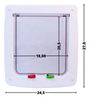 Porta Portinha Gato Cachorro G 27,5cm X 24,5 Cm Cor Branco