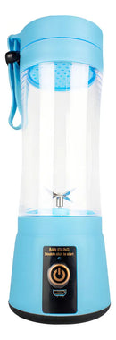 Mini Liquidificador Portatil Shake Juice Cup + Cabo Usb Cor Azul