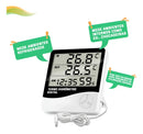 Termo Higrômetro Digital Temperatura Umidade Relógio Int/ext