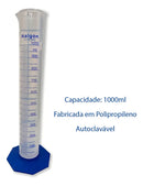 Proveta Plástica Graduada 1000ml (polipropileno) - Nalgon