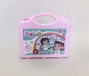 Kit Maleta Médica, Faz De Conta, Enfermeira Infantil, Doutora, Educativo, Divertido, Rosa, 14 Peças