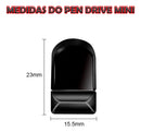 Pen Drive Mini 2.0 64gb Rápido Portátil Resistente C/tampa Preto Preto