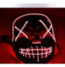 Mascara Led Neon Festa Halloween Festa Fantasia The Purge Cor Vermelho