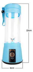 Mini Liquidificador Portatil Shake Juice Cup + Cabo Usb Cor Azul