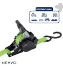 Cinta Para Carga Catraca Automatica Retrátil 680kg Nevvo Cor Verde