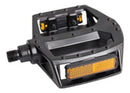 Pedal Alumínio Plataforma Bicicleta Bike Rosca Grossa 9/16 Mtb Preto com Refletores