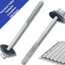 Kit 100 Parafusos Telheiro C/ Arruela De Vedação 5/16 X 110