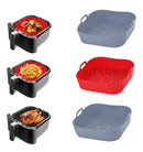 03 Formas Silicone Retangular Reutilizavel Air Fryer Sortido