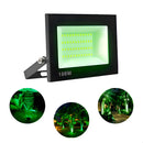 Luminária Refletor Led Holofote Slim Mini Montável 100w Preto Prova D'agua Cor Da Luz Verde - Emporio G