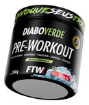 Suplemento Em Pó Pre Treino Pre Workout Pote 150g Sabor Cereja Ice FTW - DIABO VERDE