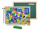 Cortiarte Brinquedo Pedagógico Lousa Infantil ABC Magnetica Dupla Quadro Negro 40x30cm Magnética Dupla Face Alfabeto Eva