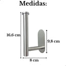 Porta papel cases top higiênico em aço inox premium adesivo 3m cor prateado