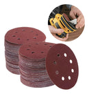 60 Disco Lixa Velcro C/furo , Grão 40 60 80 100 120 180 5pl Quantidade De Cascalhos 8