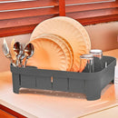 Escorredor De Louça Pratos Plástico Ou 44x30 Trium 12 Pratos Cor Cinza