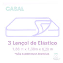 Kit 3 Lençóis Casal Sortidos C/ Elástico Microfibra 1 Sortidos