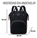 Mochila Maternidade Bolsa Térmica Bebê Menino Menina Preto