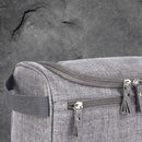 Necessaire Viagem com Gancho Bolsa Mão Academia Viagem Trabalho Frasqueira Cor Cinza