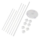 Kit 2 Suporte Para Balões Bexigas Base Chão 70cm 7 Hastes Varetas Cristal