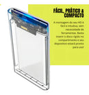 Rws Kit 3 Case De Gaveta Usb 3.0 Hd 2.5 Sata Externo Notebook Ps4 Tvbox Xbox