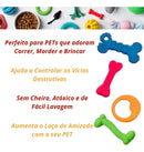 Kit 12 Pet Ninho Brinquedos Pet De Mordedor de Borracha Atóxica