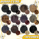 2 Pacotes Cabelo Boho Curl French Curl Fibra Premium 400g Cor Preto 1